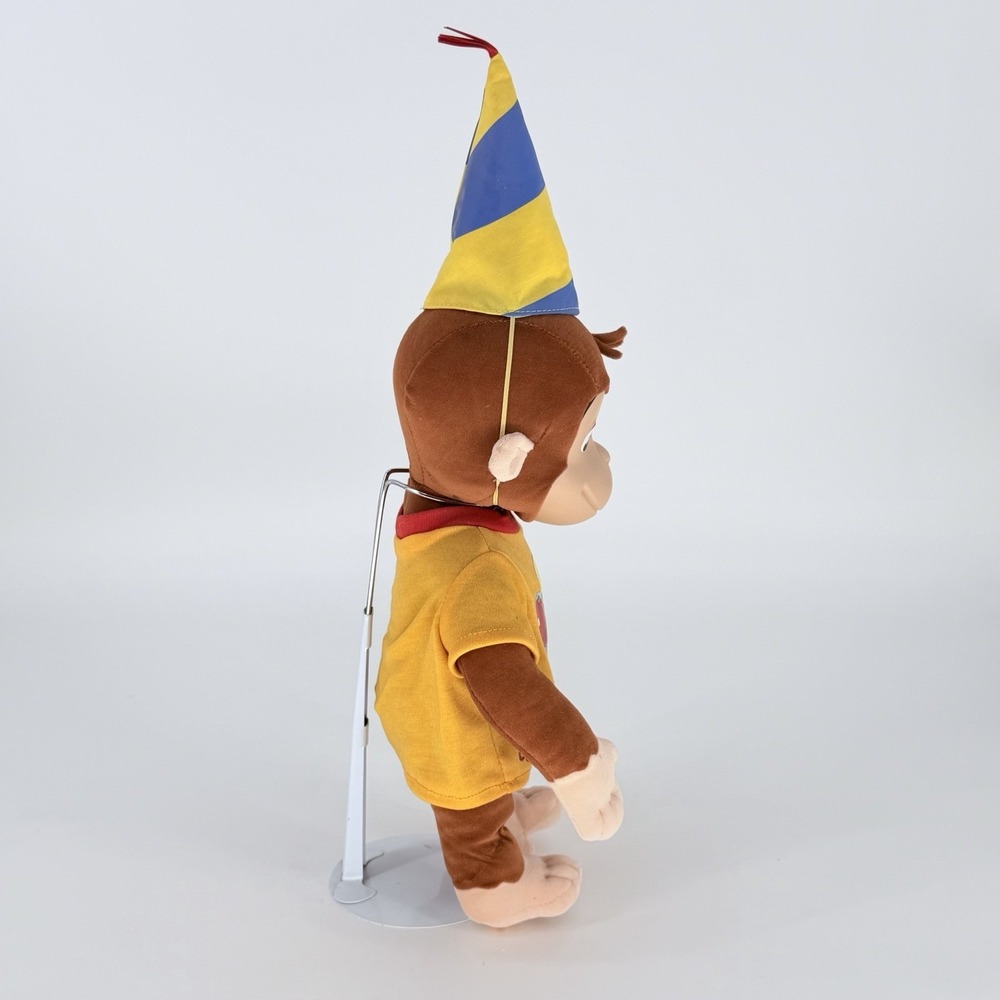 Curious George Birthday Plush Marvel 15" Hat 2005 Universal Rubber Face - Picture 7 of 13